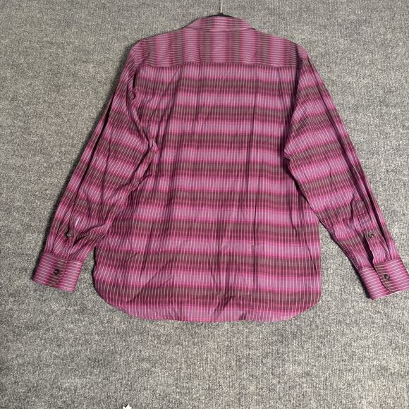 Tommy Bahama Shirt Mens Medium Silk Blend Button Up Long Sleeve Striped Casual - Picture 8 of 16